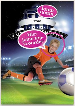 vriendenboekje voetbal  gepersonaliseerd met foto en naam